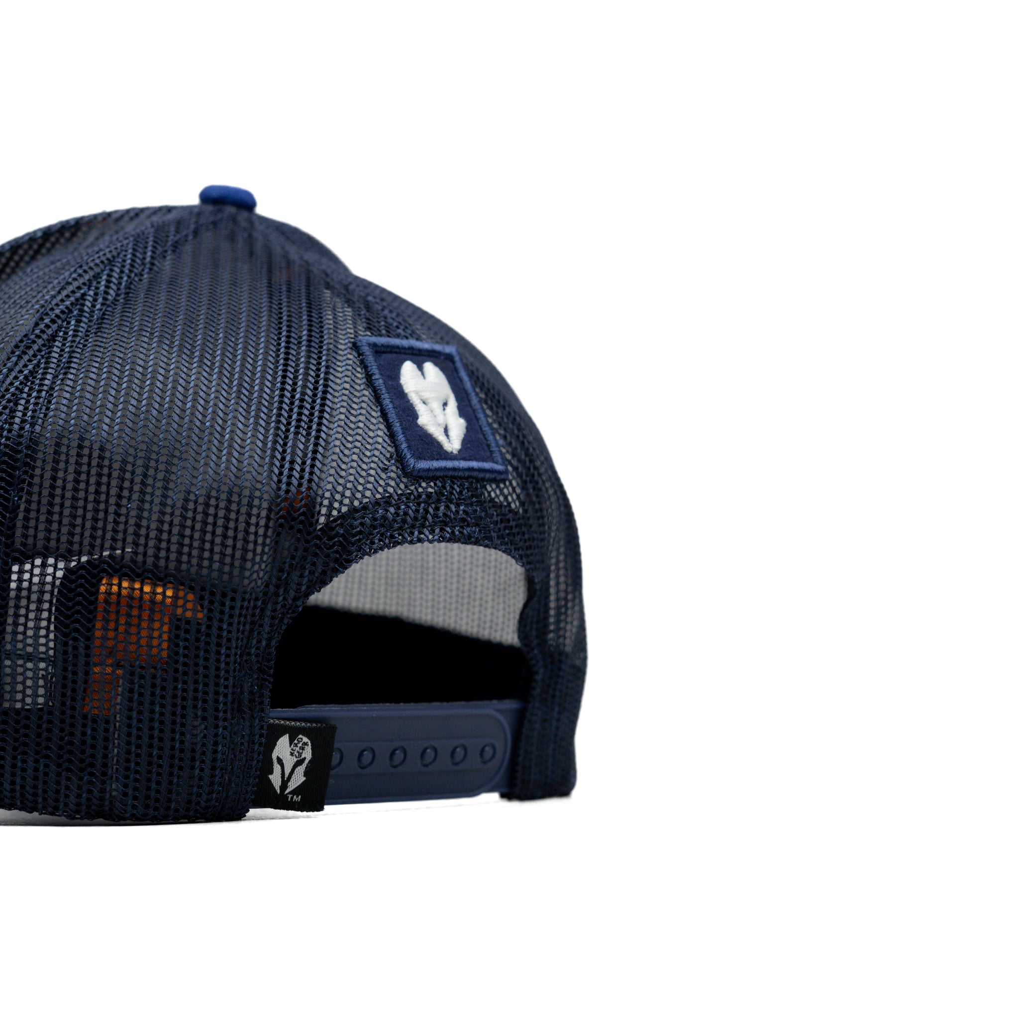 HEAD GEAR BLUE SUPER SUEDE TRUCKER CAP