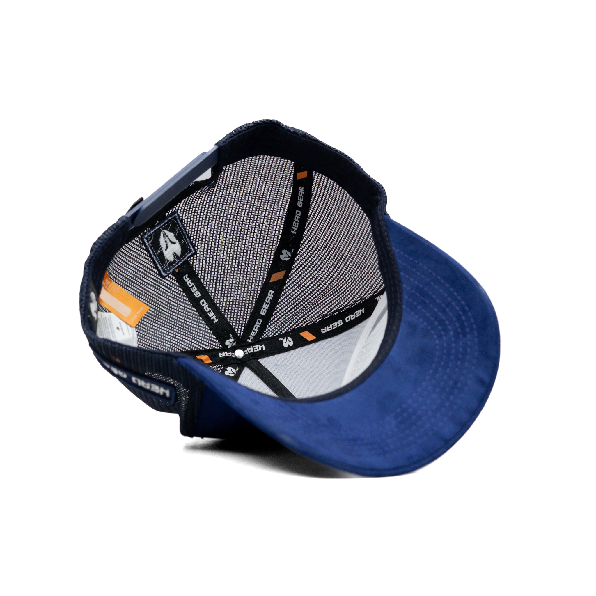 HEAD GEAR BLUE SUPER SUEDE TRUCKER CAP