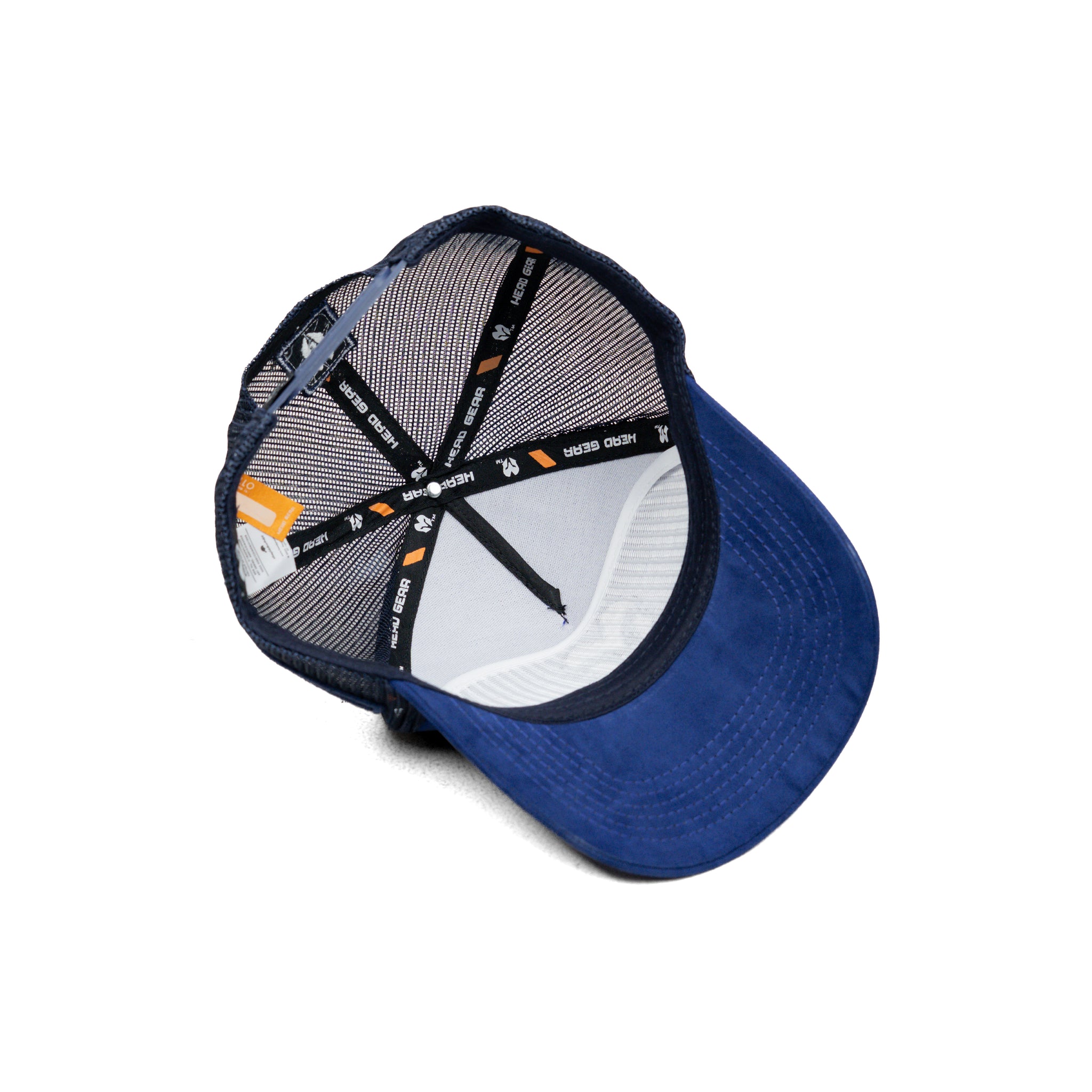 HEAD GEAR BLUE SUPER SUEDE TRUCKER CAP