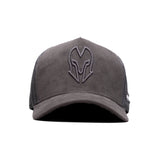 HEAD GEAR GREY SUPER SUEDE TRUCKER CAP