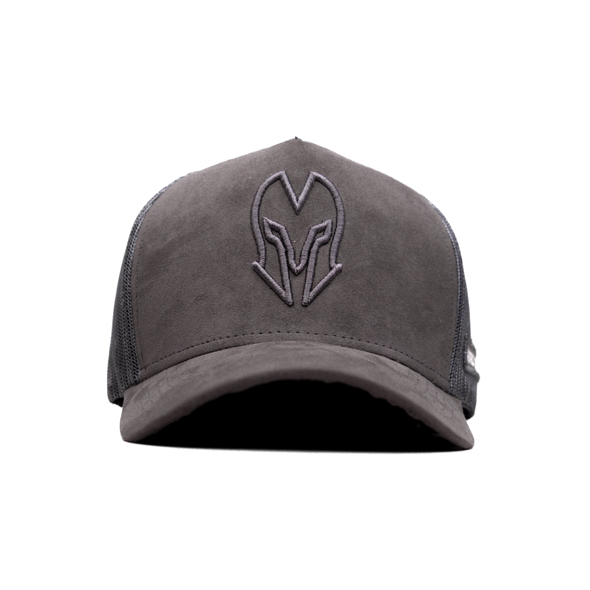 HEAD GEAR GREY SUPER SUEDE TRUCKER CAP