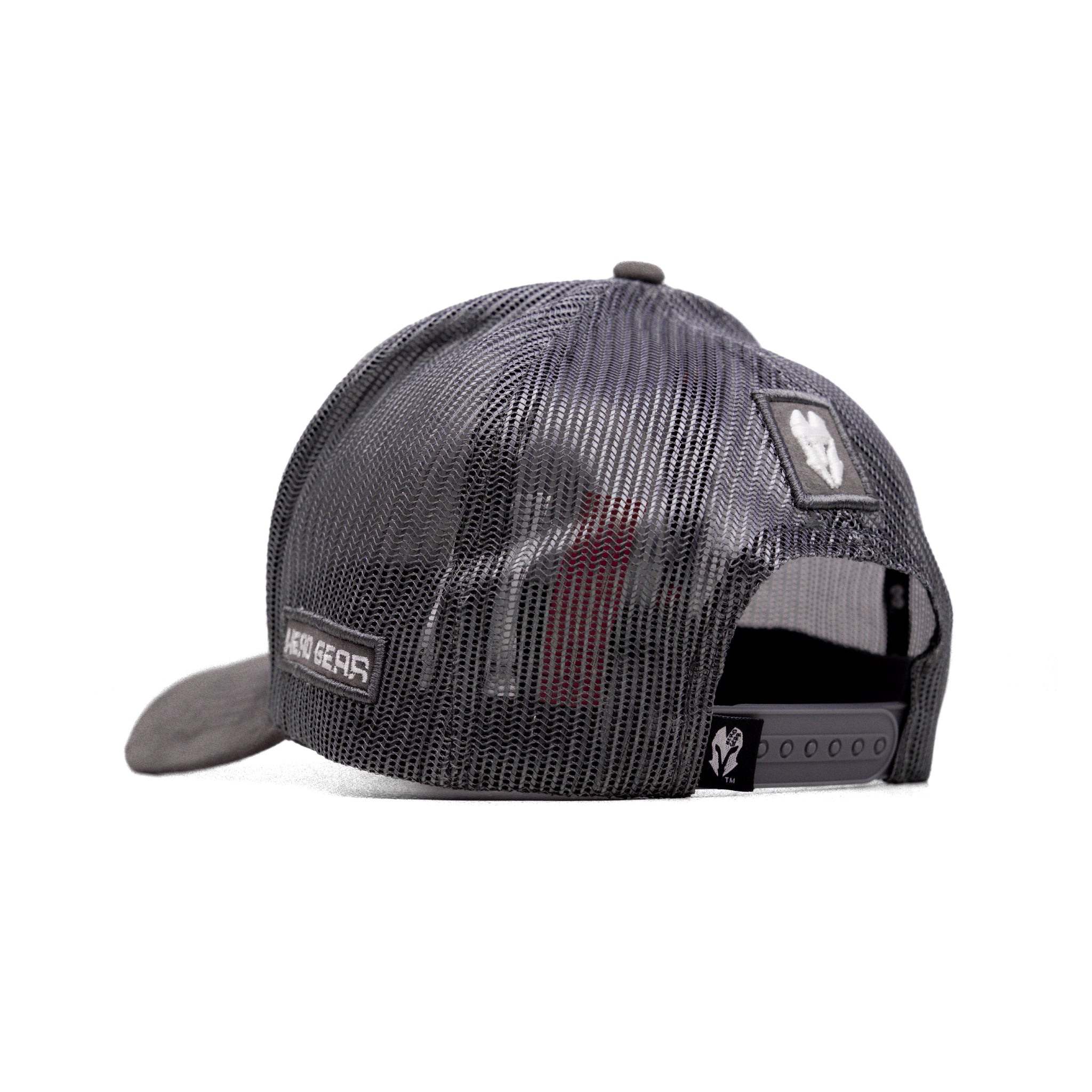 HEAD GEAR GREY SUPER SUEDE TRUCKER CAP