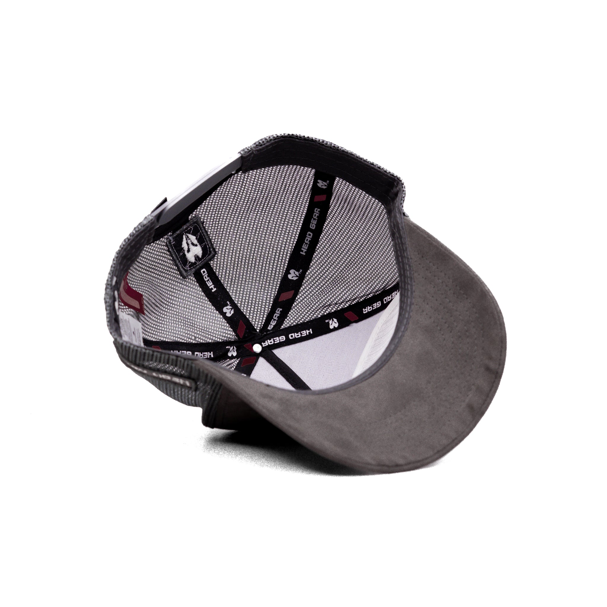 HEAD GEAR GREY SUPER SUEDE TRUCKER CAP