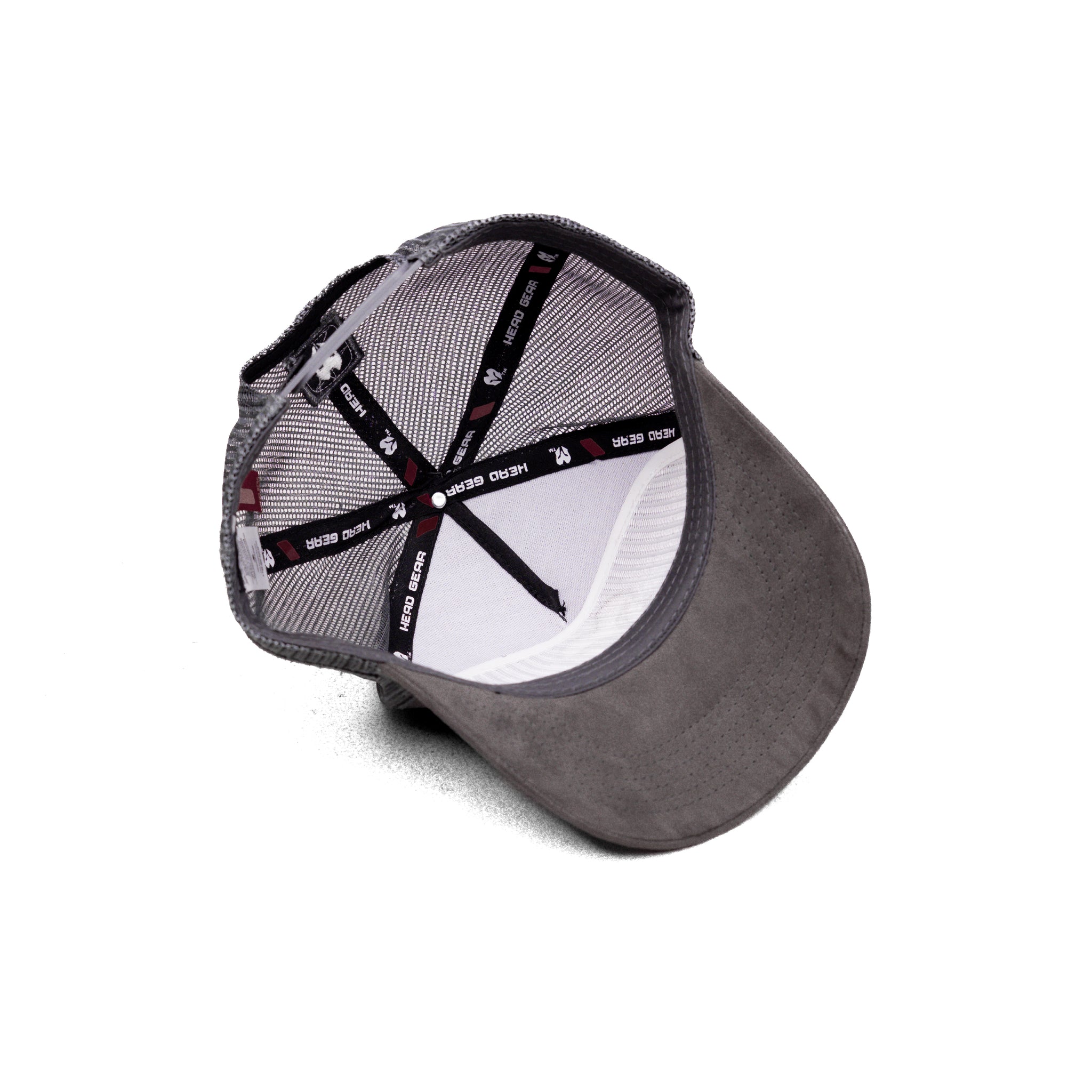 HEAD GEAR GREY SUPER SUEDE TRUCKER CAP