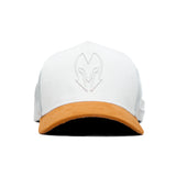 HEAD GEAR WHITE AND MUSTARD DUAL TONE TRUCKER CAP