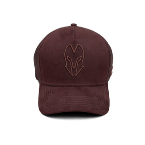 HEAD GEAR DARK CHOCOLATE SUPER SUEDE TRUCKER CAP