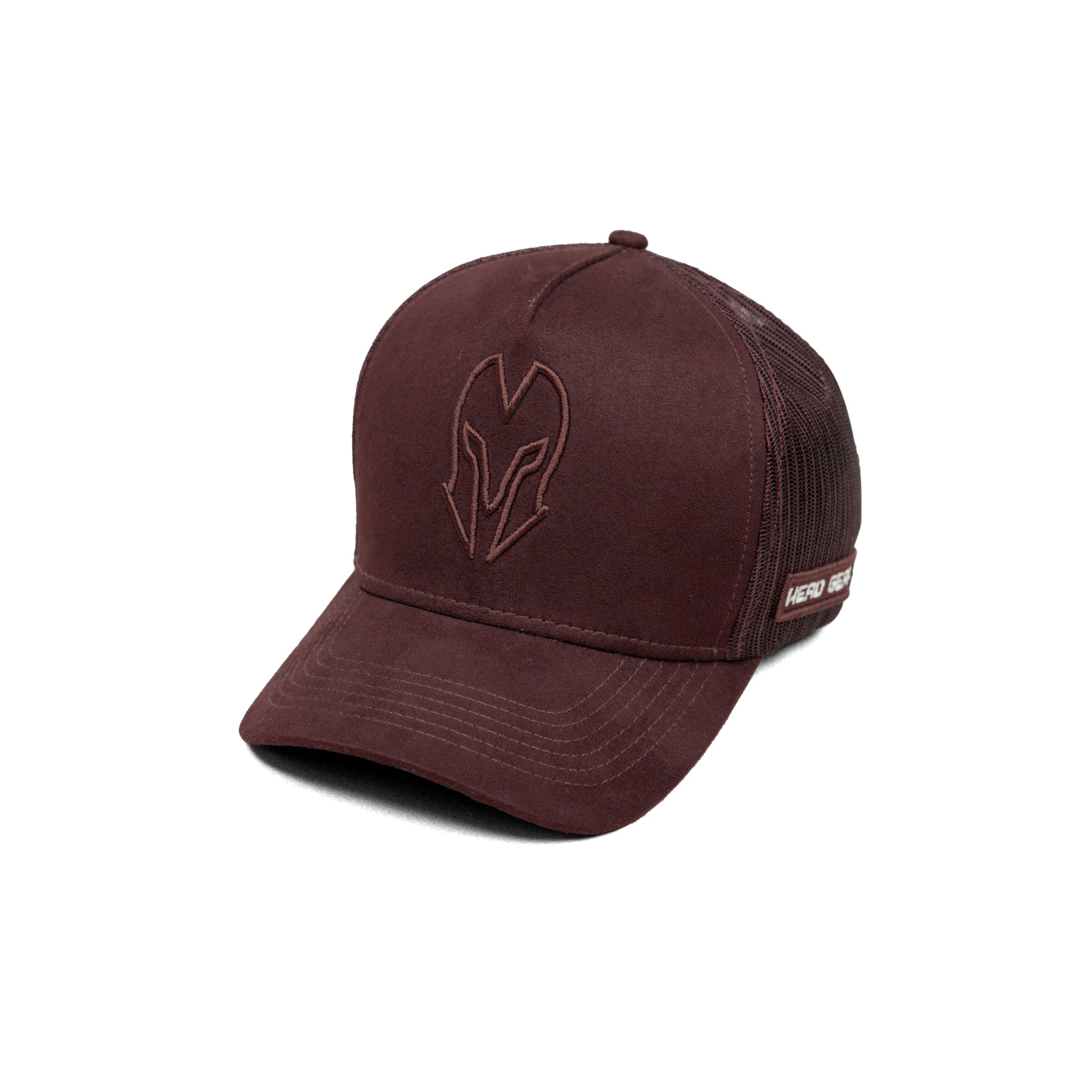 HEAD GEAR DARK CHOCOLATE SUPER SUEDE TRUCKER CAP
