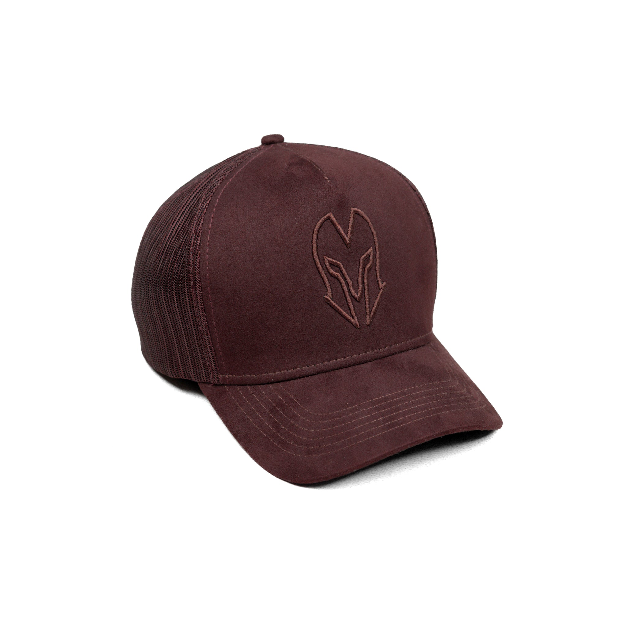HEAD GEAR DARK CHOCOLATE SUPER SUEDE TRUCKER CAP