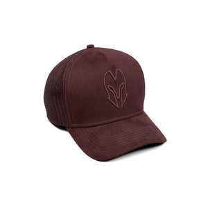 HEAD GEAR DARK CHOCOLATE SUPER SUEDE TRUCKER CAP