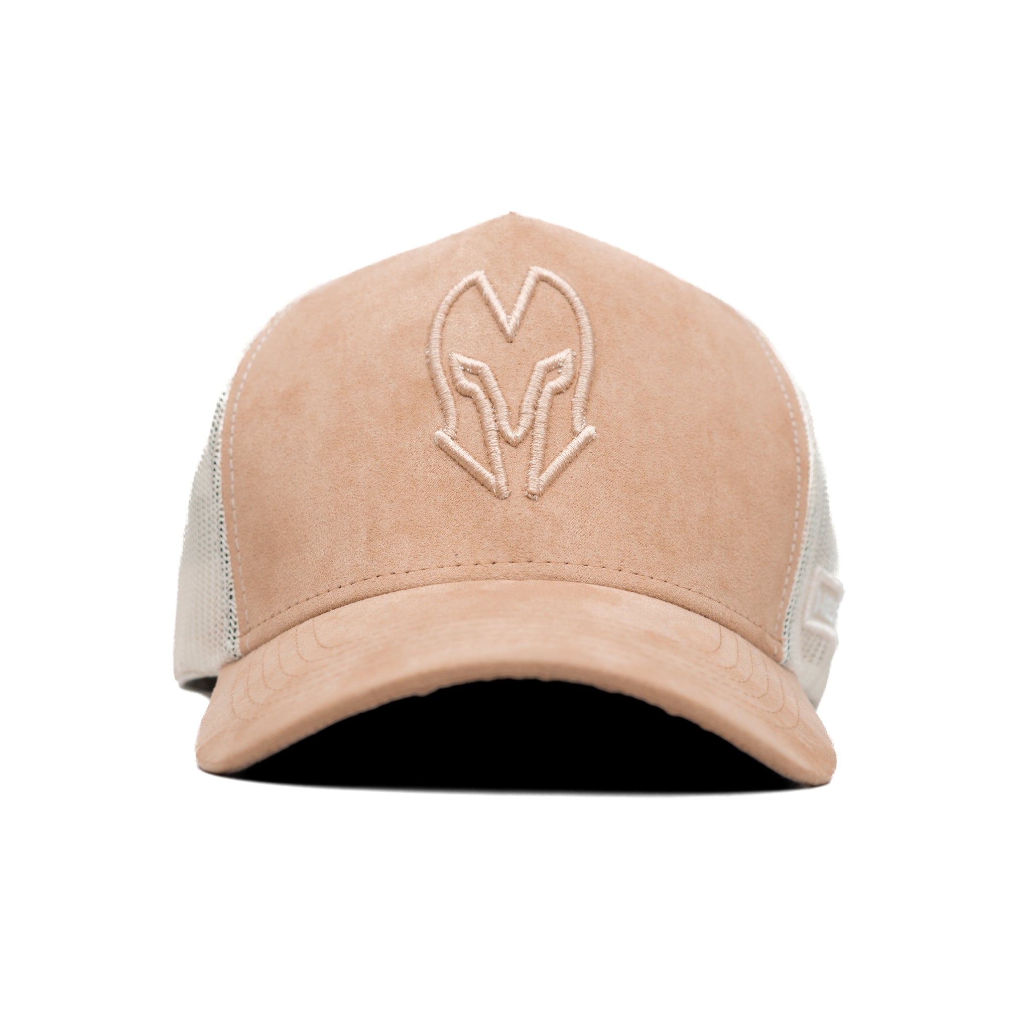 HEAD GEAR BEIGE SUPER SUEDE TRUCKER CAP