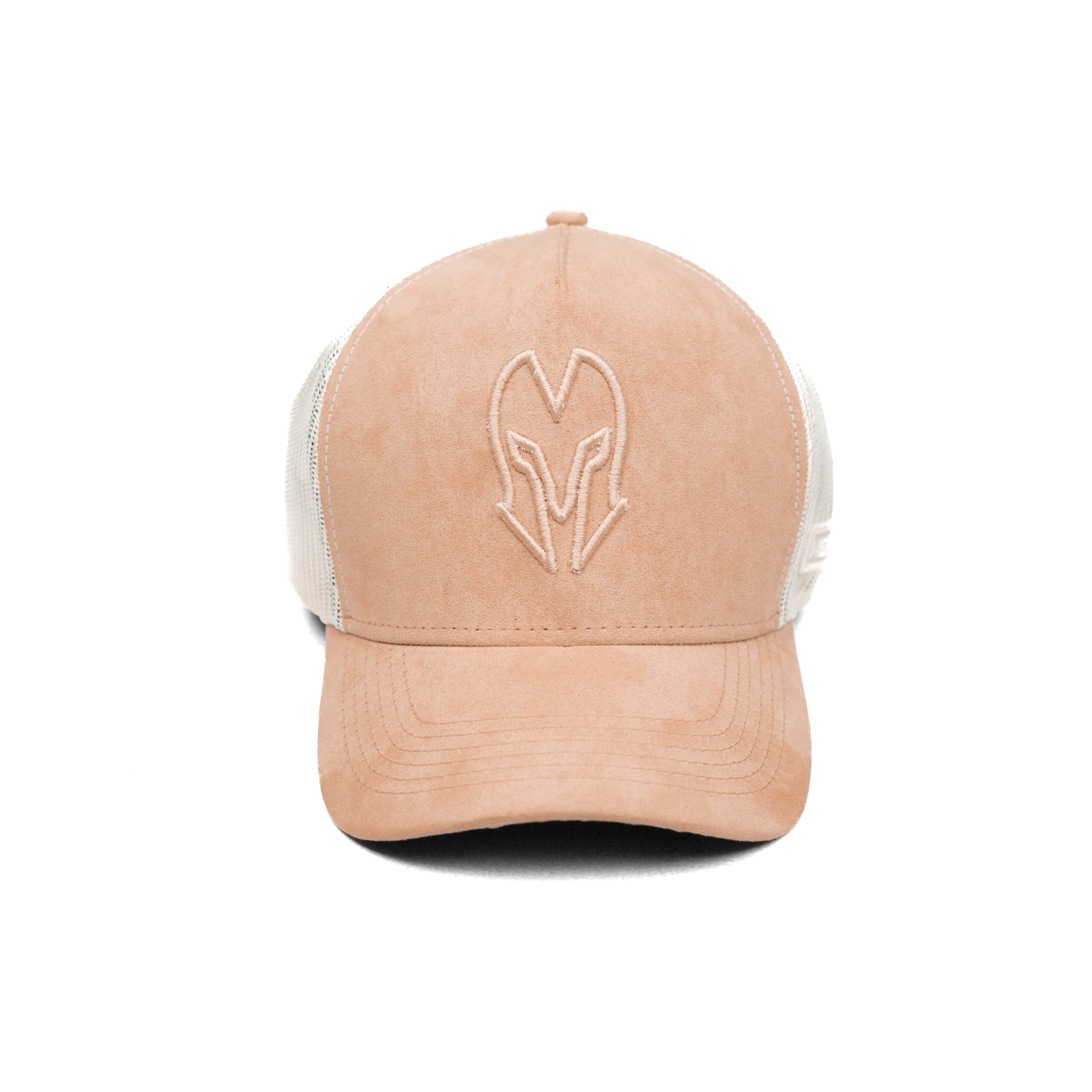 HEAD GEAR BEIGE SUPER SUEDE TRUCKER CAP