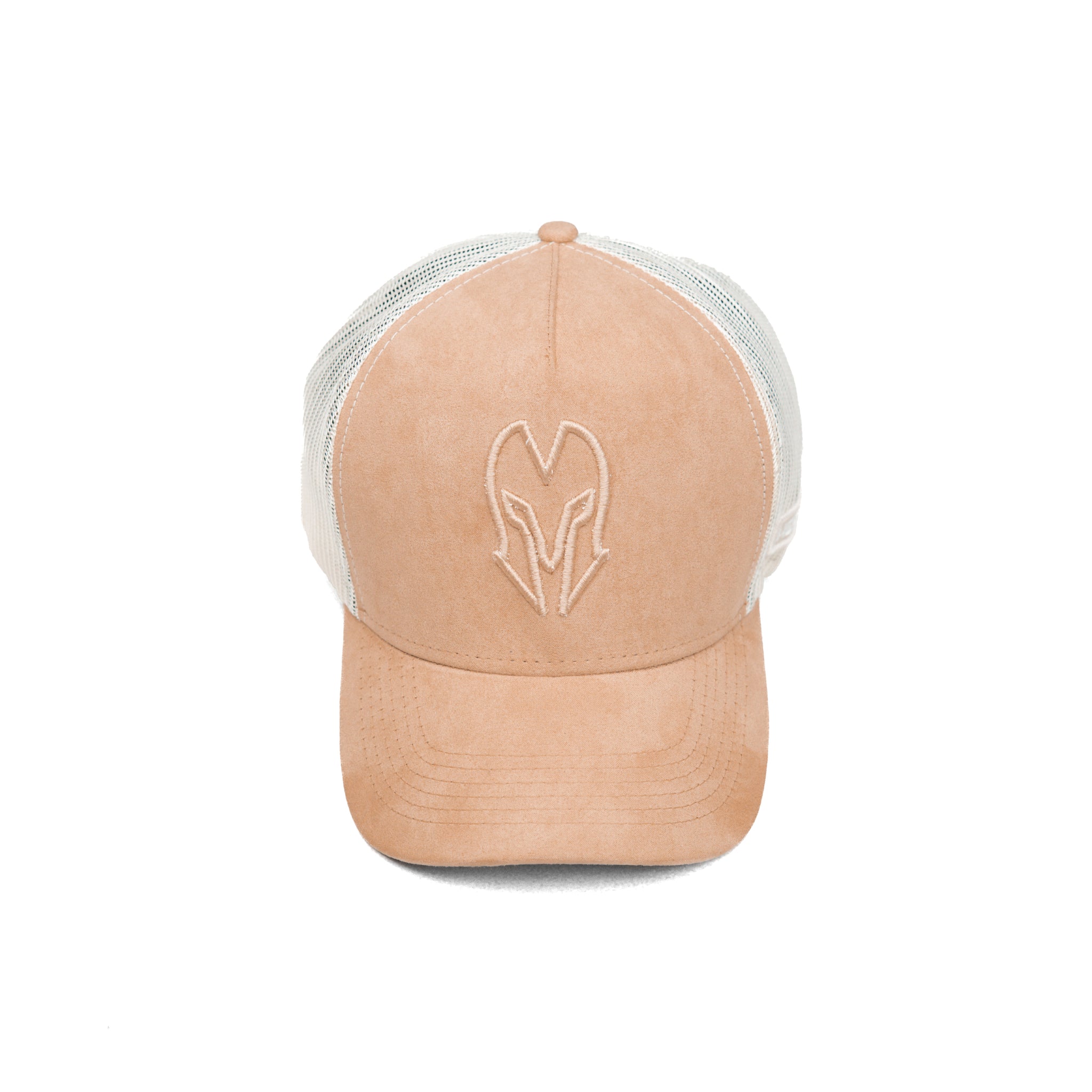 HEAD GEAR BEIGE SUPER SUEDE TRUCKER CAP