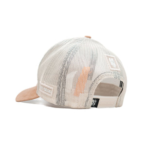 HEAD GEAR BEIGE SUPER SUEDE TRUCKER CAP