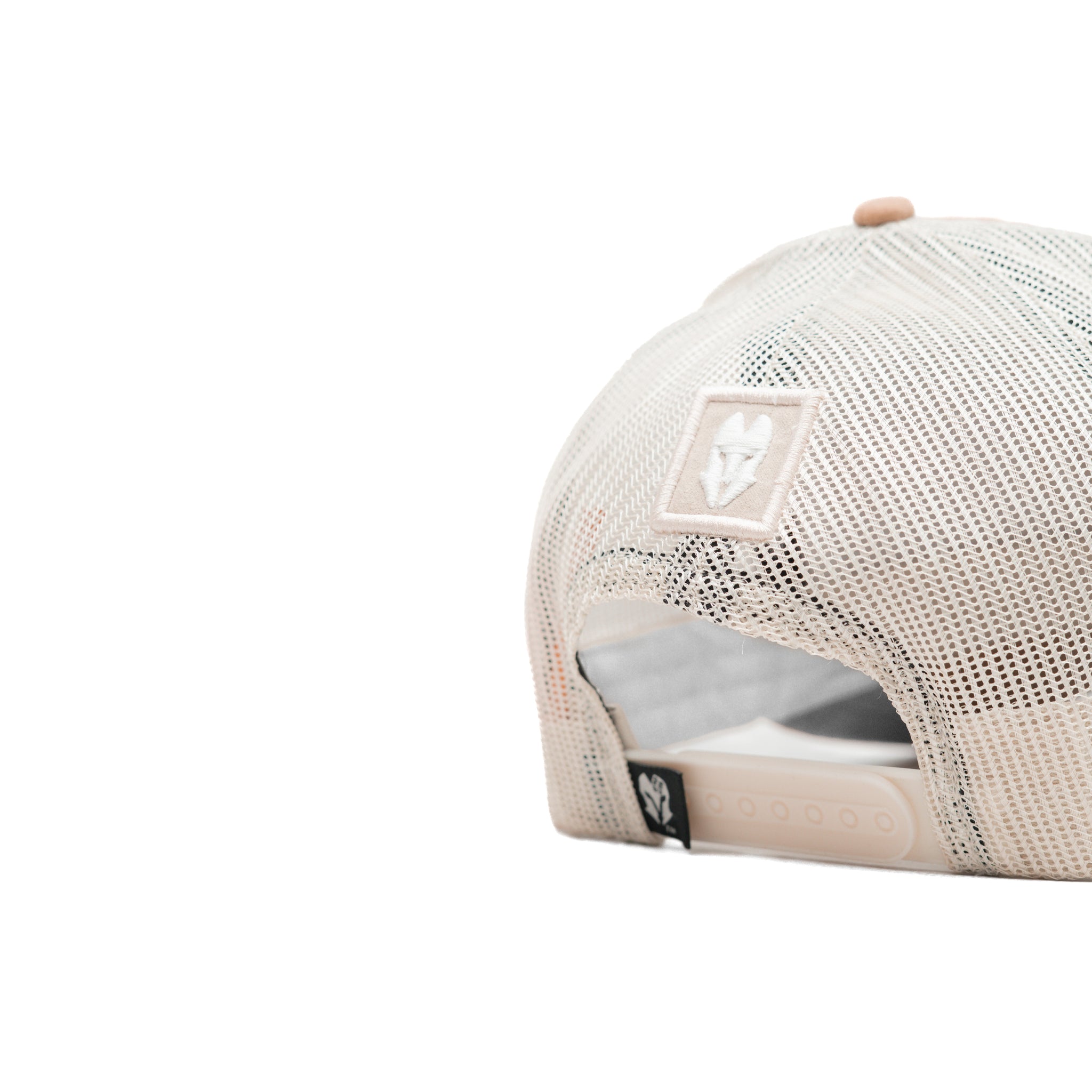HEAD GEAR BEIGE SUPER SUEDE TRUCKER CAP