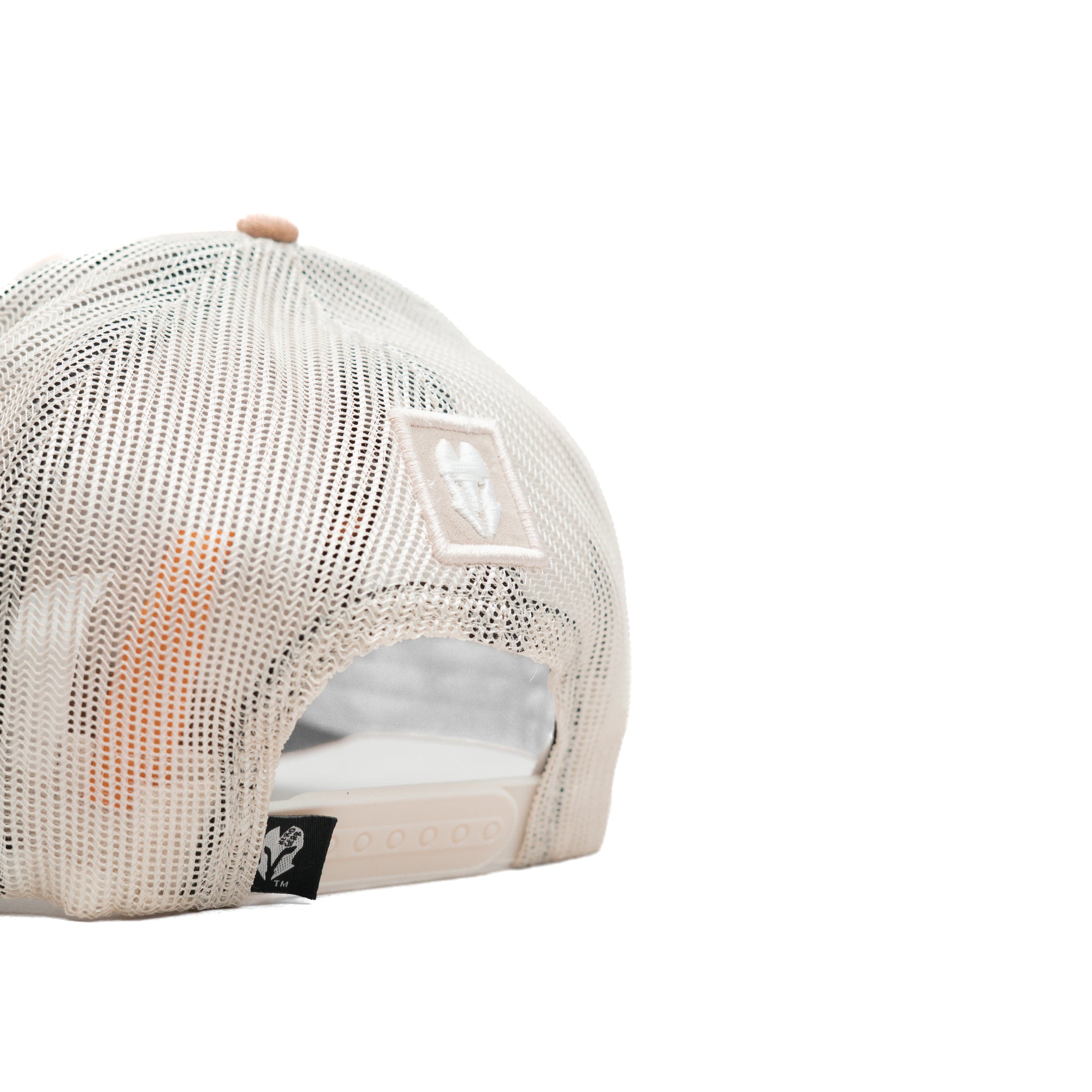 HEAD GEAR BEIGE SUPER SUEDE TRUCKER CAP