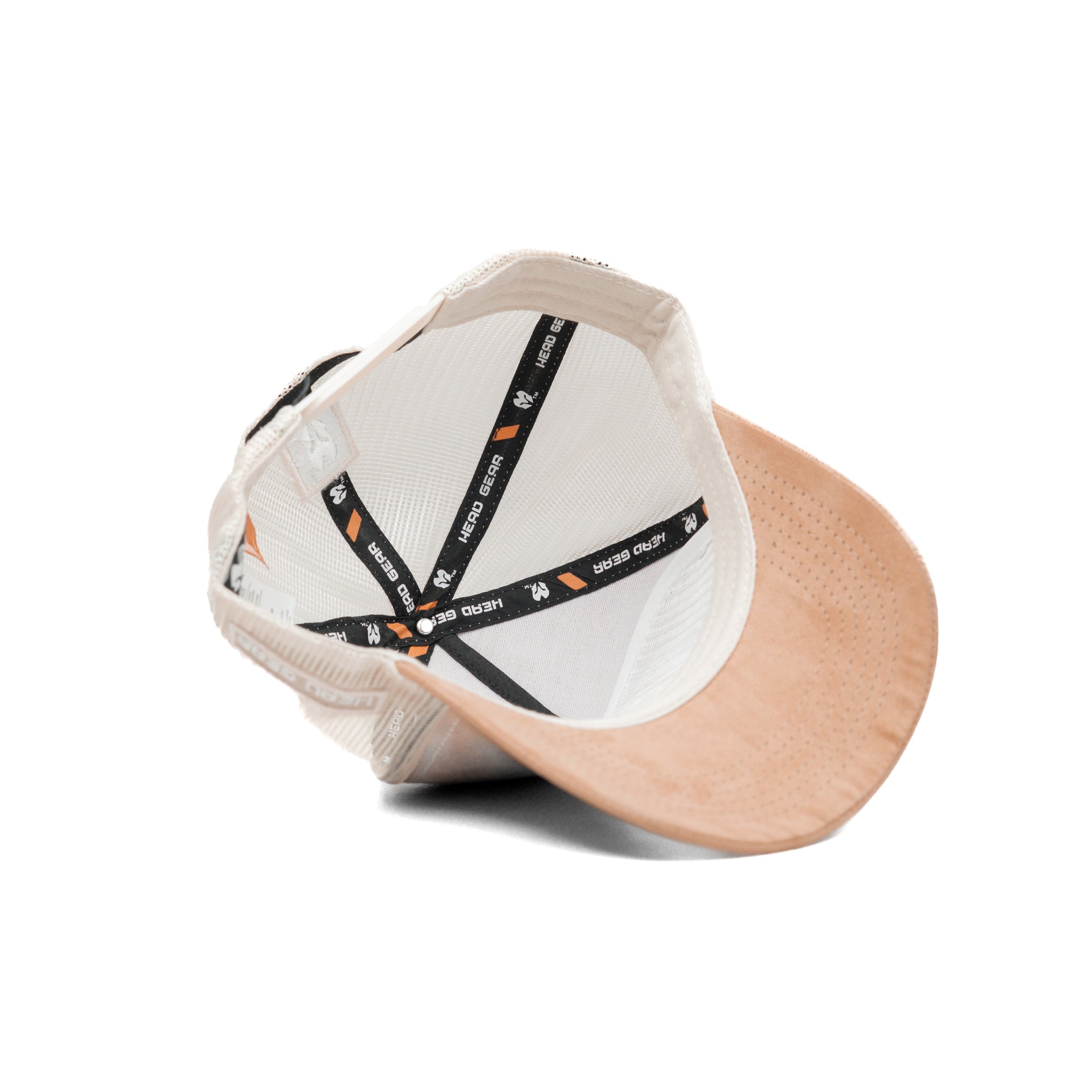 HEAD GEAR BEIGE SUPER SUEDE TRUCKER CAP