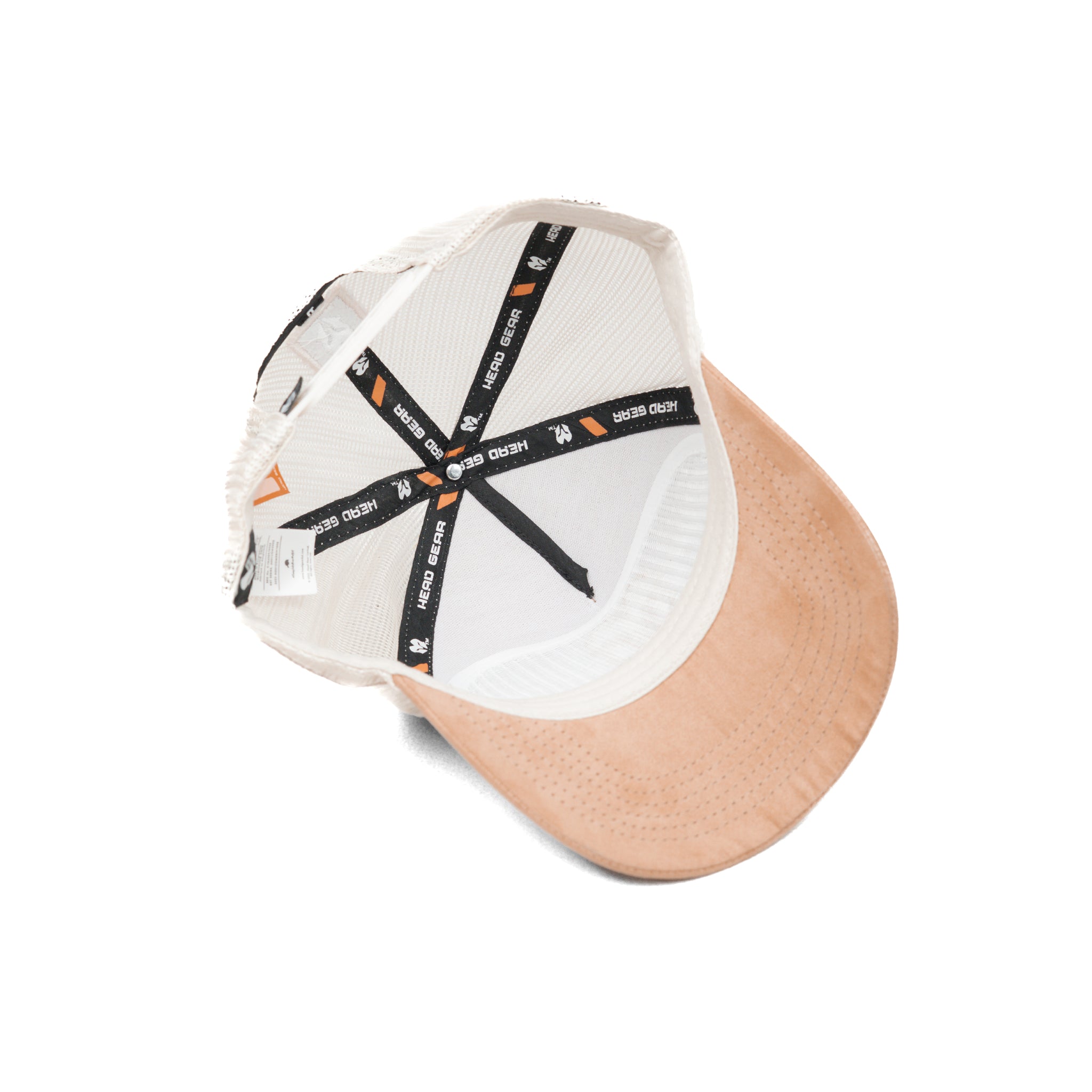 HEAD GEAR BEIGE SUPER SUEDE TRUCKER CAP