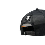 HEAD GEAR BLACK WITH ORANGE SANDWICH CORD TRUCKER CAP