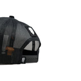 HEAD GEAR BLACK WITH ORANGE SANDWICH CORD TRUCKER CAP