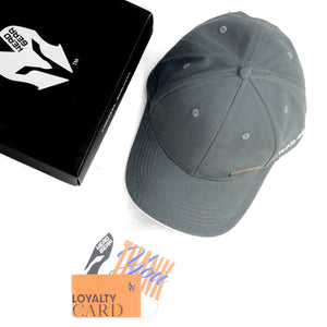 HEAD GEAR GREY RUSTIC METAL PATCH SANDWICH CAP