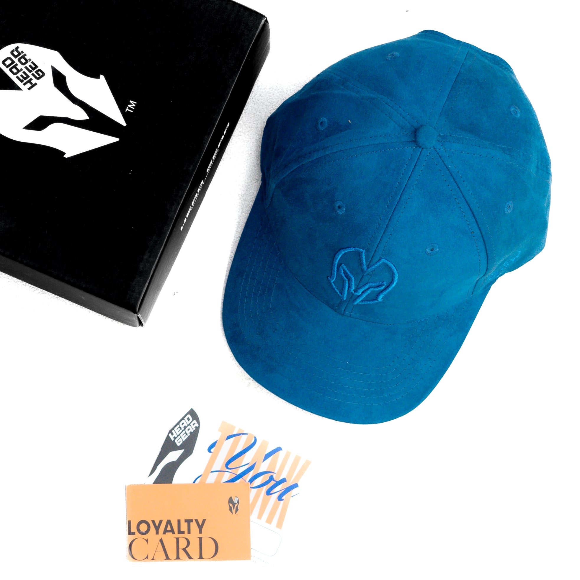 HEAD GEAR BLUE SUPER SUEDE CAP