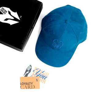 HEAD GEAR BLUE SUPER SUEDE CAP