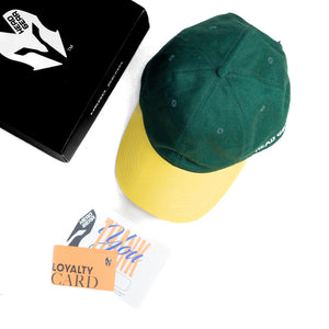 HEAD GEAR GREEN YELLOW DUAL TONE CAP