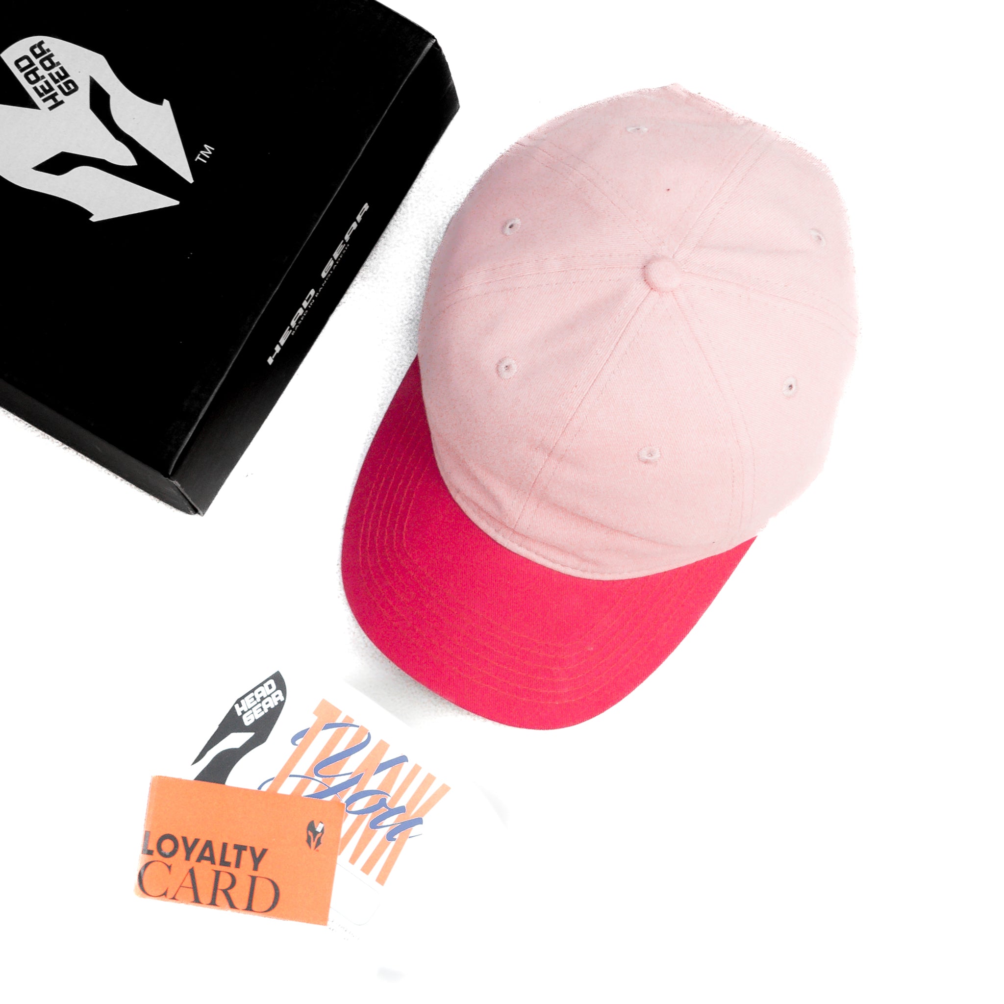 HEAD GEAR BABY PINK BRIGHT PINK DUAL TONE CAP