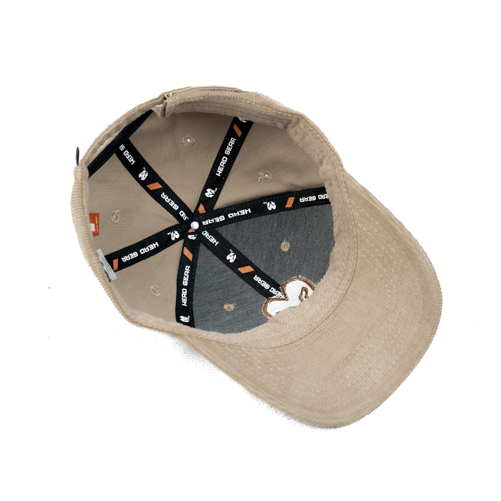 HEAD GEAR BEIGE AND BROWN CONTRAST CORD CAP