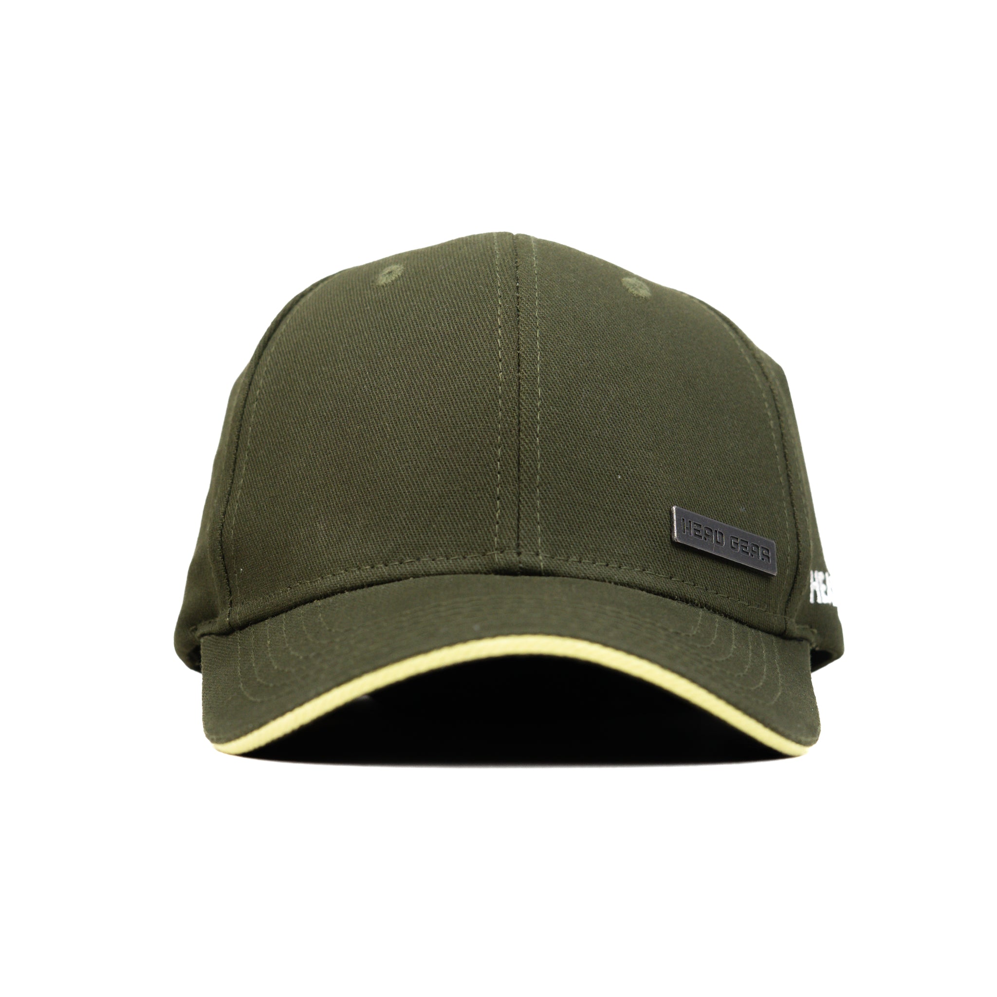 HEAD GEAR OLIVE RUSTIC METAL PATCH SANDWICH CAP