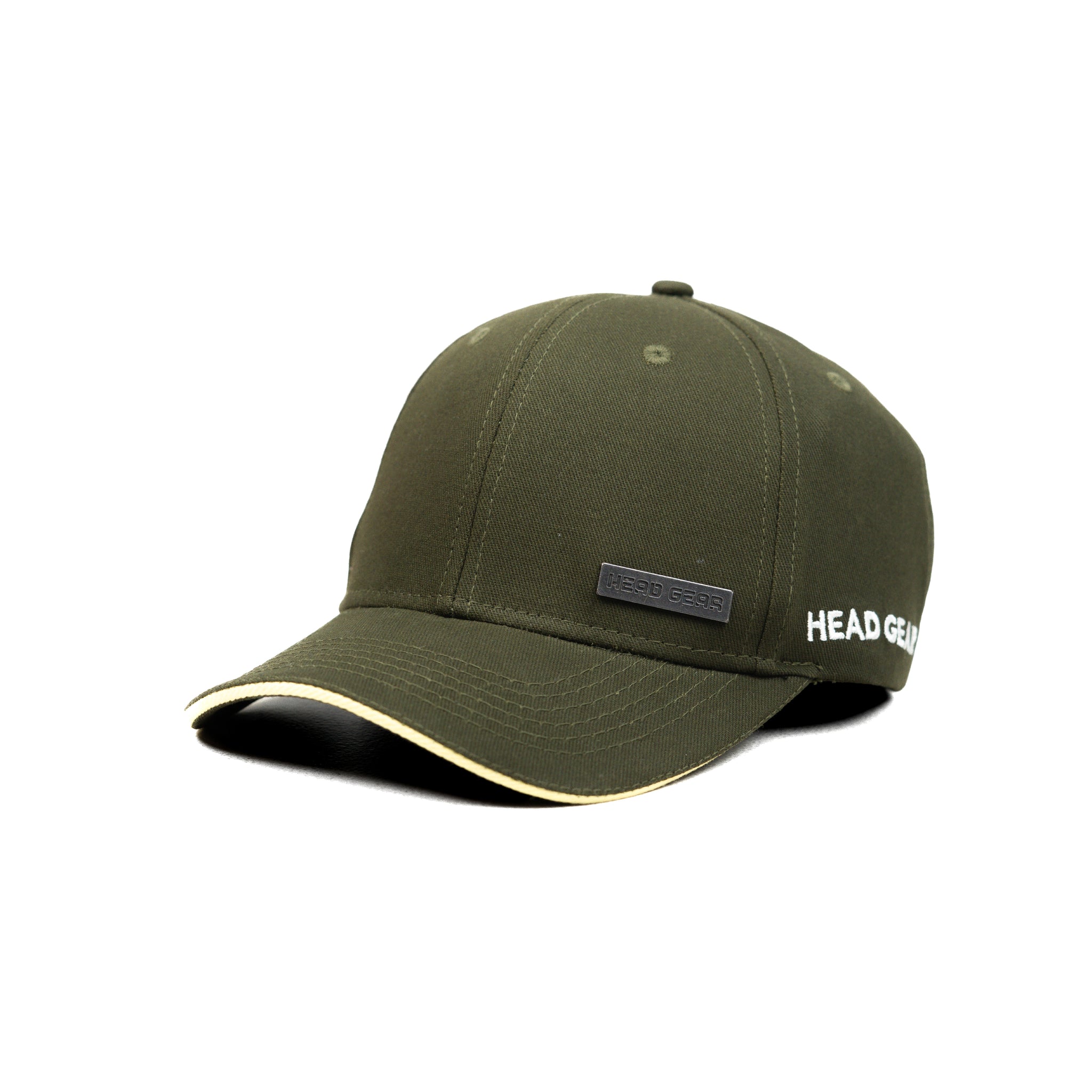 HEAD GEAR OLIVE RUSTIC METAL PATCH SANDWICH CAP