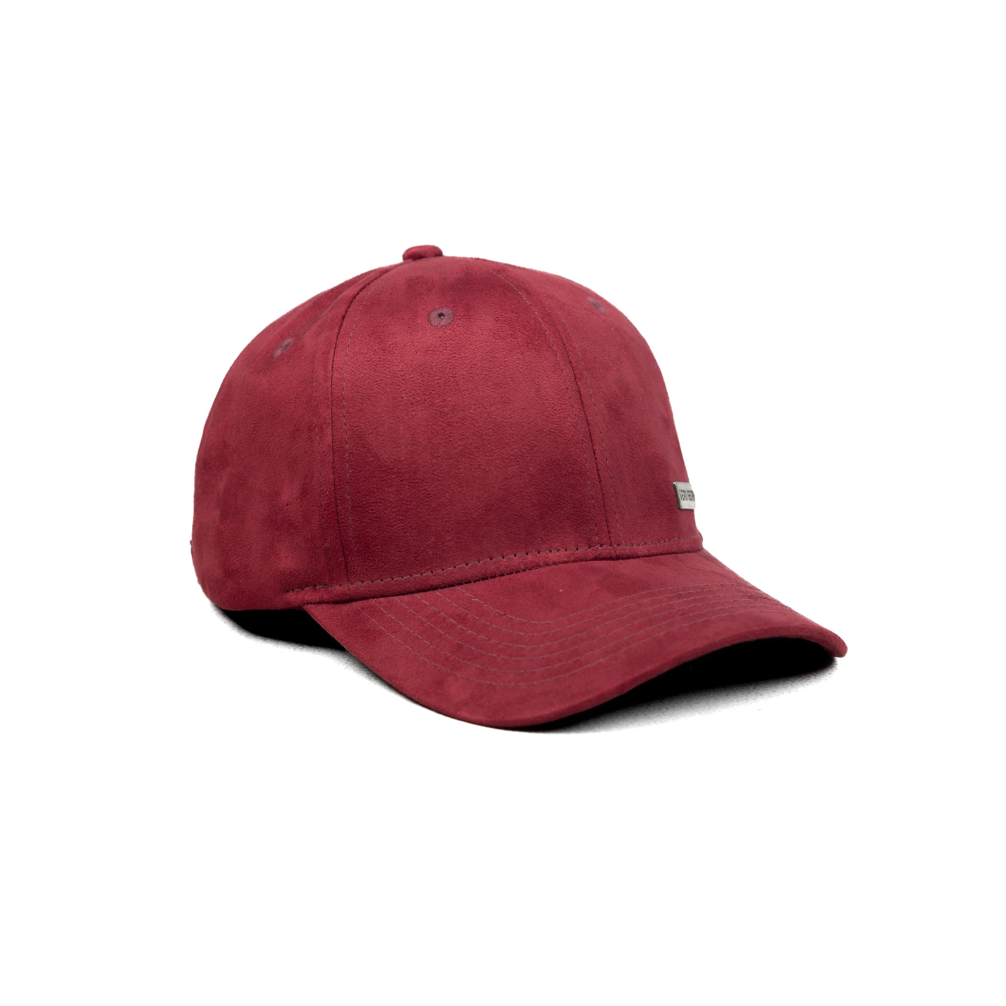 HEAD GEAR RED RUSTIC METAL PATCH SUEDE CAP