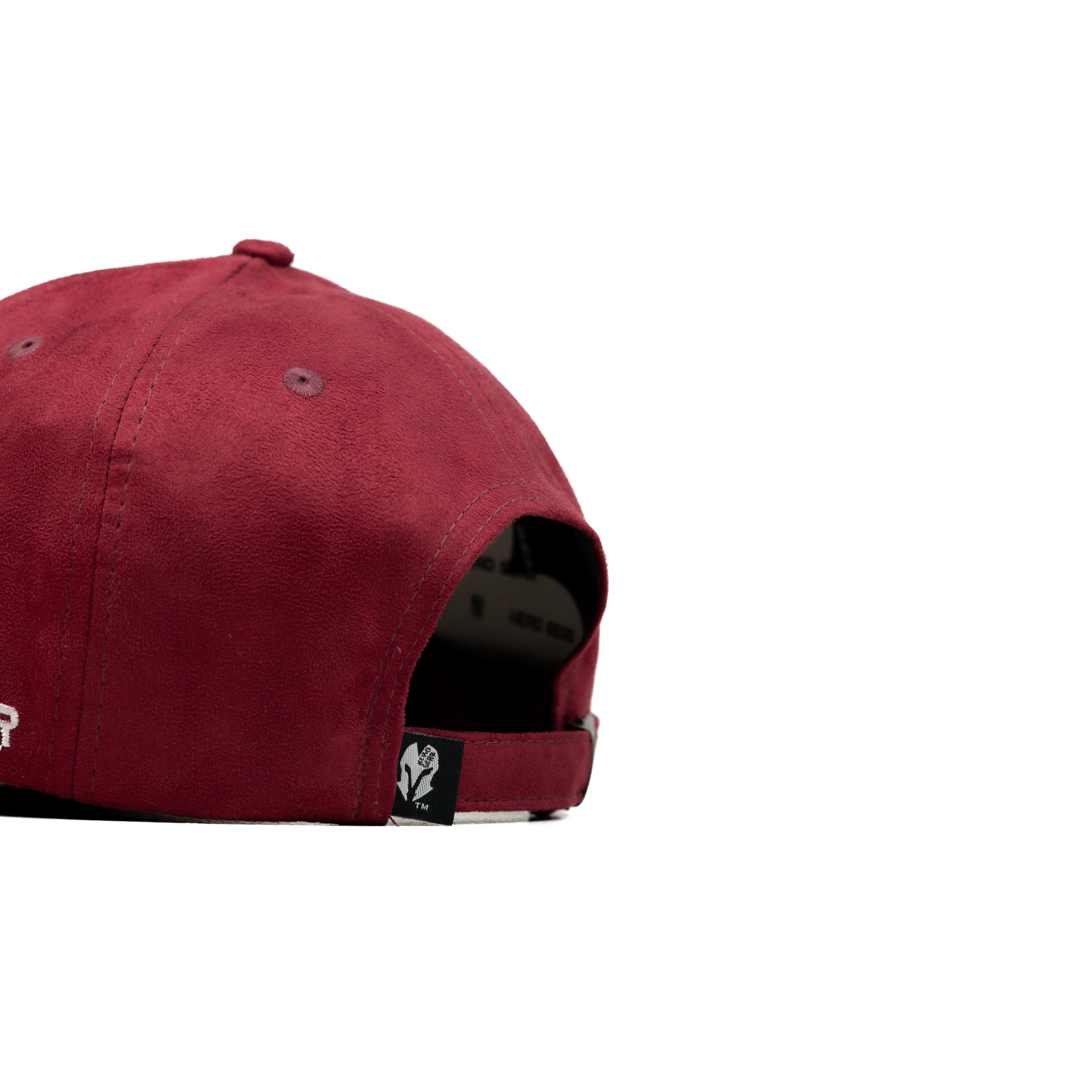 HEAD GEAR RED RUSTIC METAL PATCH SUEDE CAP