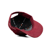 HEAD GEAR RED RUSTIC METAL PATCH SUEDE CAP