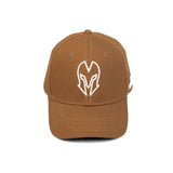 HEAD GEAR BROWN AND WHITE CONTRAST CANVAS CAP