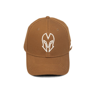HEAD GEAR BROWN AND WHITE CONTRAST CANVAS CAP
