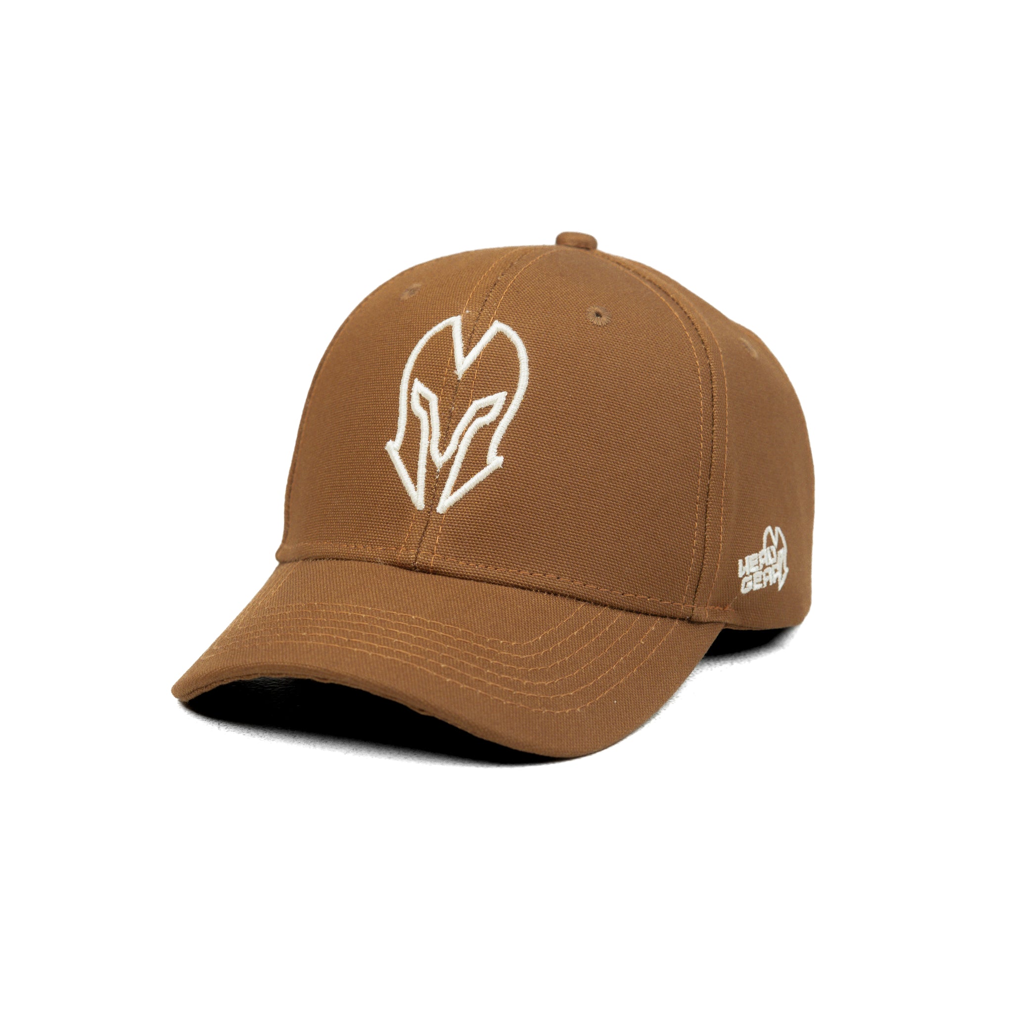 HEAD GEAR BROWN AND WHITE CONTRAST CANVAS CAP