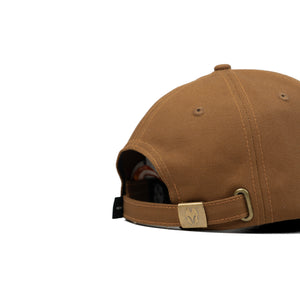 HEAD GEAR BROWN AND WHITE CONTRAST CANVAS CAP