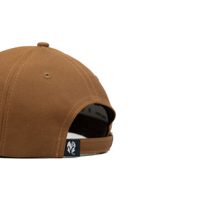 HEAD GEAR BROWN AND WHITE CONTRAST CANVAS CAP