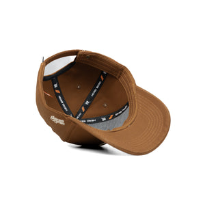 HEAD GEAR BROWN AND WHITE CONTRAST CANVAS CAP