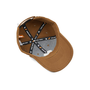 HEAD GEAR BROWN AND WHITE CONTRAST CANVAS CAP