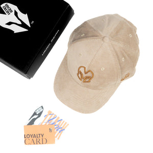 HEAD GEAR BEIGE AND BROWN CONTRAST CORD CAP