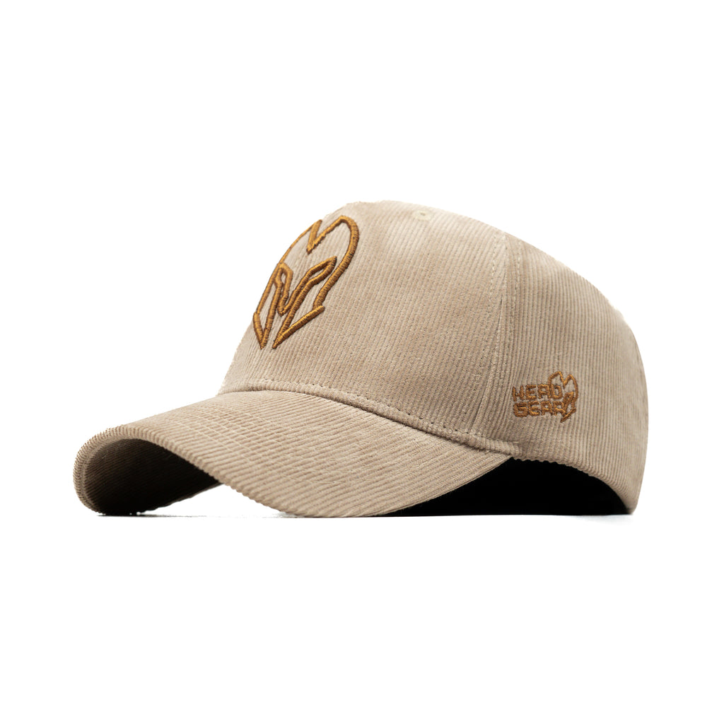 HEAD GEAR BEIGE AND BROWN CONTRAST CORD CAP