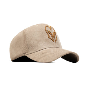 HEAD GEAR BEIGE AND BROWN CONTRAST CORD CAP