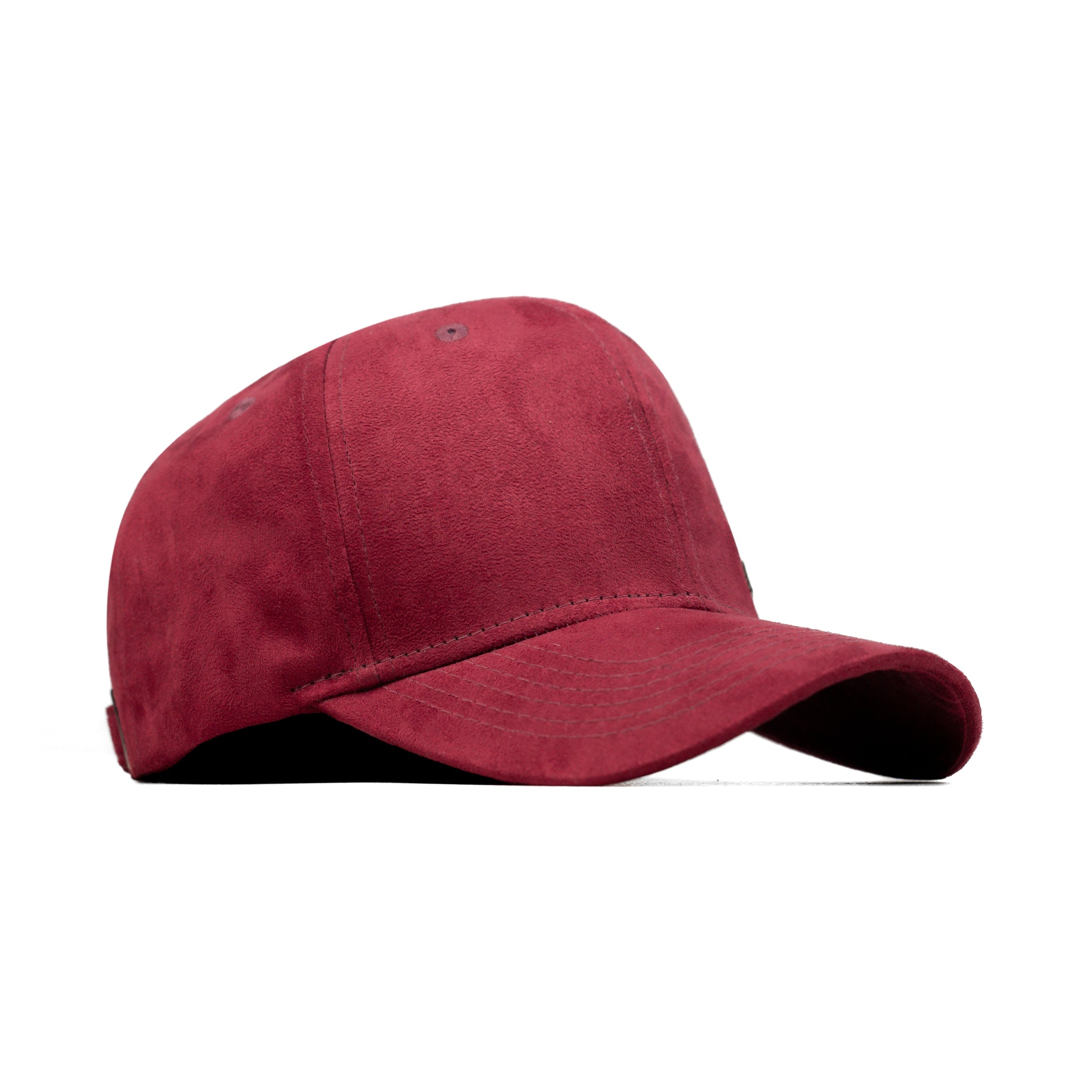 HEAD GEAR RED RUSTIC METAL PATCH SUEDE CAP