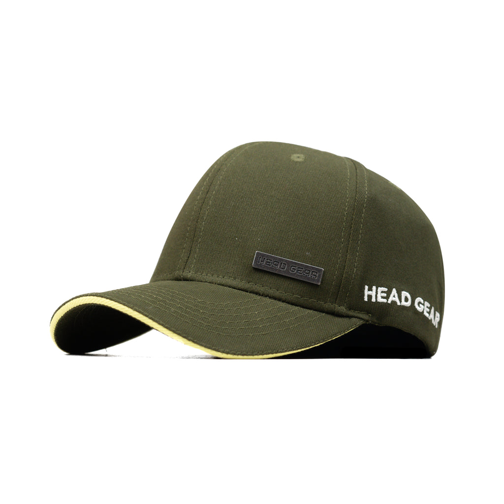 HEAD GEAR OLIVE RUSTIC METAL PATCH SANDWICH CAP