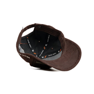 HEAD GEAR CHOCOLATE STRUCTURED RUSTIC METAL PATCH CAP