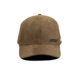 HEAD GEAR DARK BROWN STRUCTURED RUSTIC METAL PATCH CAP