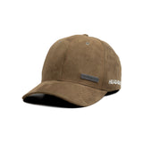 HEAD GEAR DARK BROWN STRUCTURED RUSTIC METAL PATCH CAP