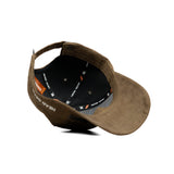 HEAD GEAR DARK BROWN STRUCTURED RUSTIC METAL PATCH CAP